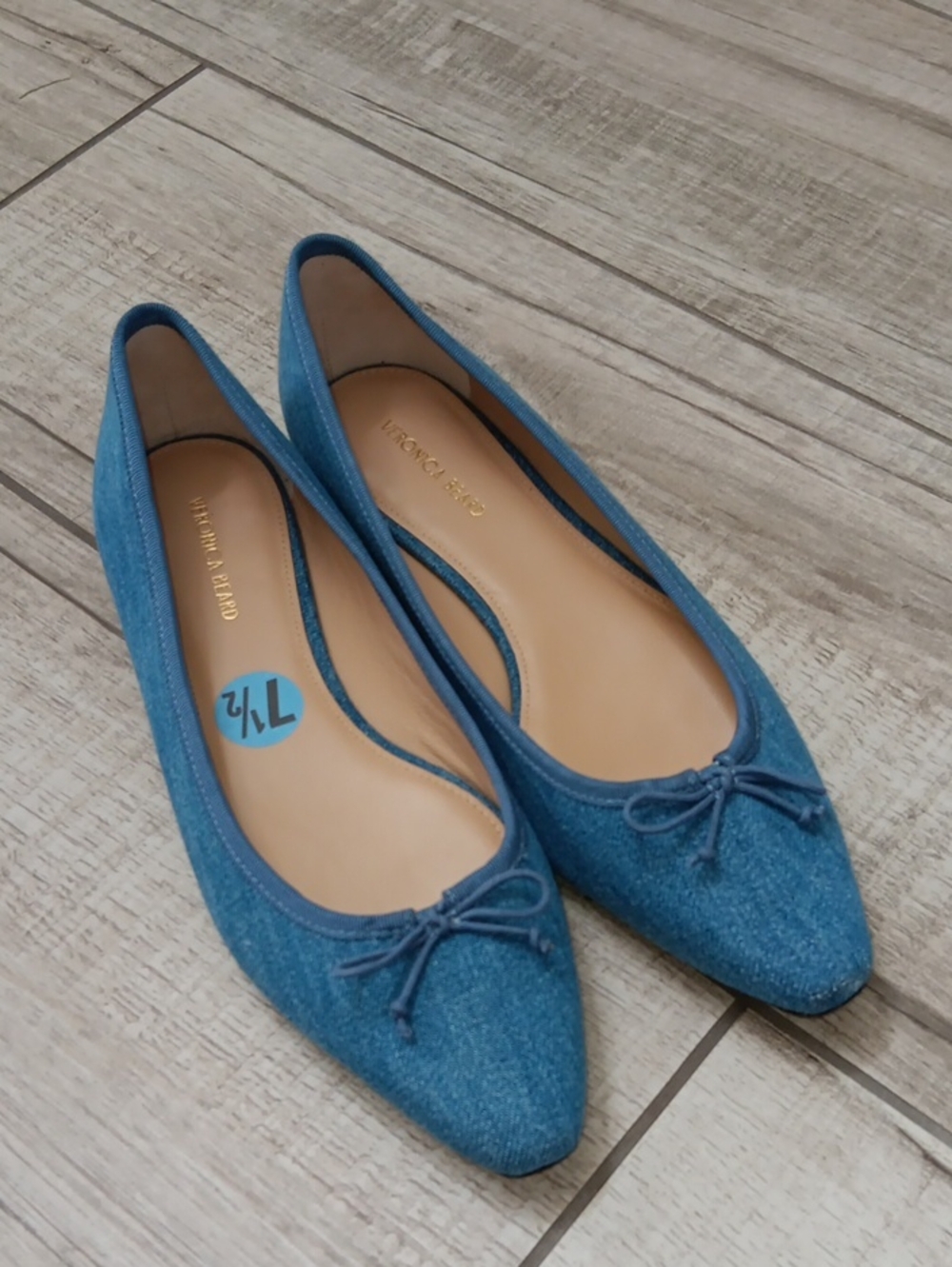 VERONICA BEARD..CATHERINE DENIM FLATS..SIZE 7.5